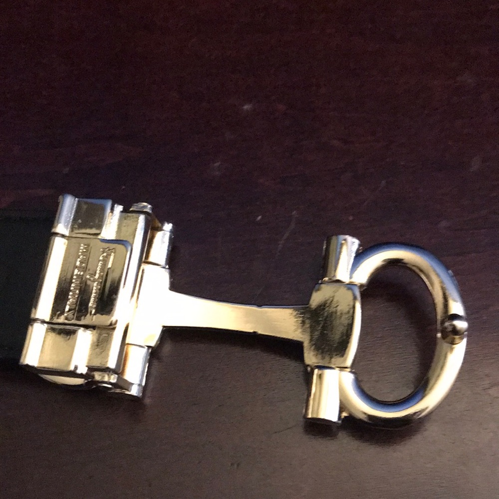 Ferragamo horse shoe belt golden